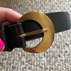 Gold & Black Crescent Moon Belt